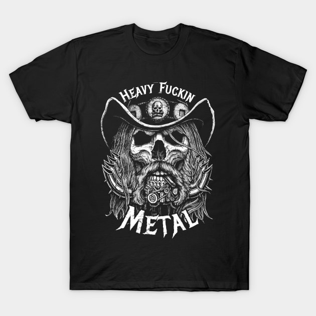 Heavy fuckin metal T-Shirt by grimsoulart